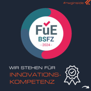 BSFZ-Siegel 2024 | RWG steht für Innovationskompetenz